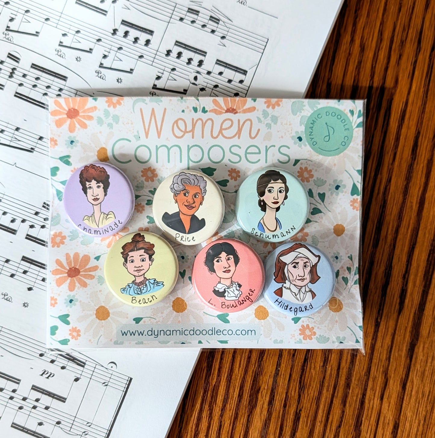 Women Composers Button Gift Set