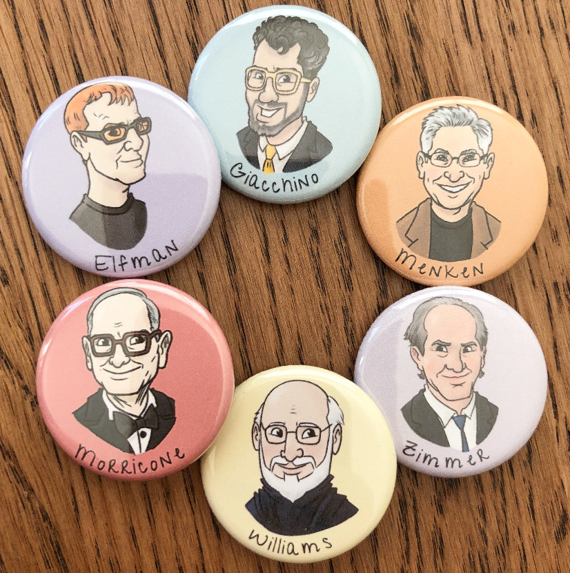 Film Composer Buttons - Set of 11